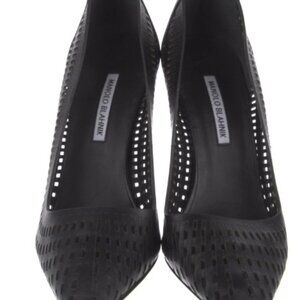 Manolo Blahnik Black Cutout Heels